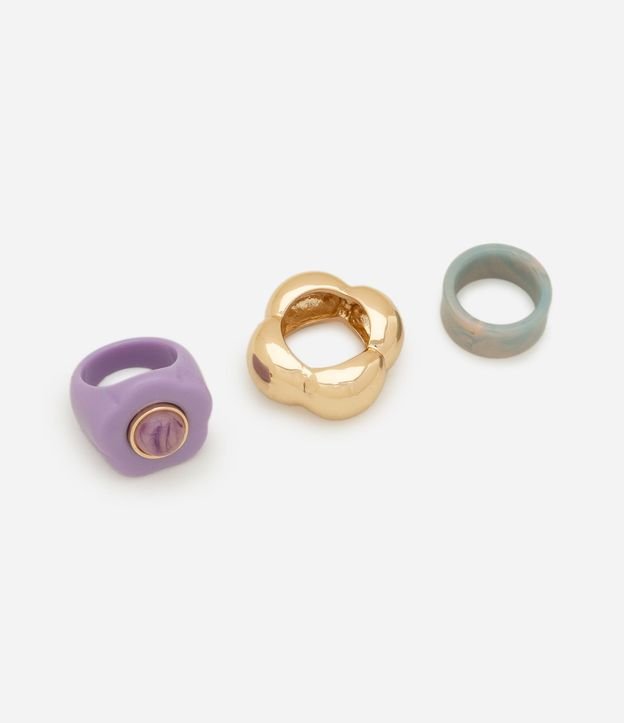 Kit 03 Anillos con Formatos y Acabado Diferentes 1