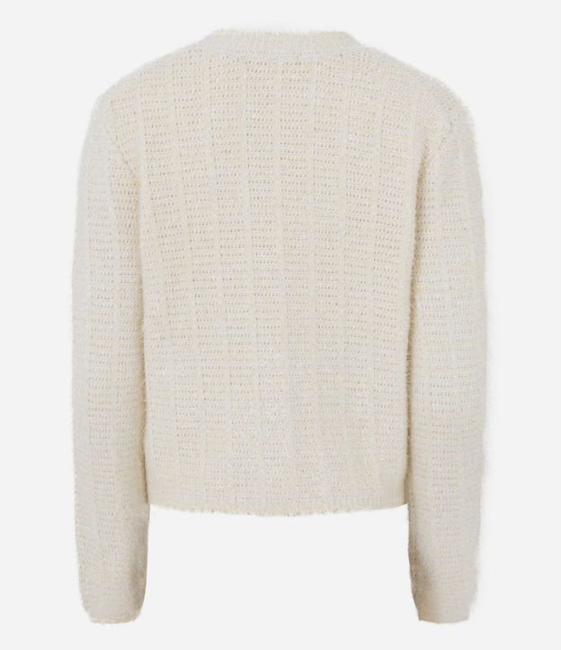 Cardigan Regular en Punto con Botones Metalizados 7