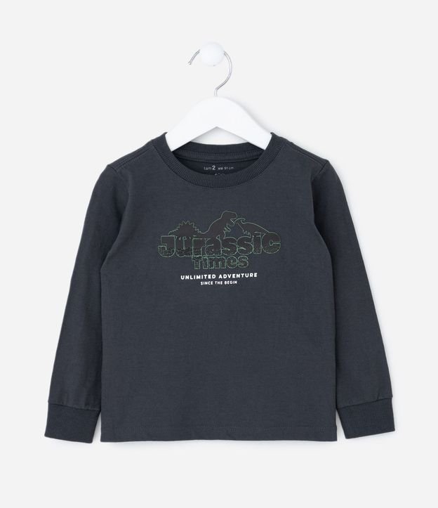 Remera Infantil con Estampa de Dinosaurio en Relieve – Talle 1 a 5/6 años 2