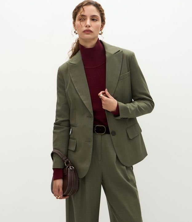 Blazer Oversized Sastre con Bolsillos Delanteros