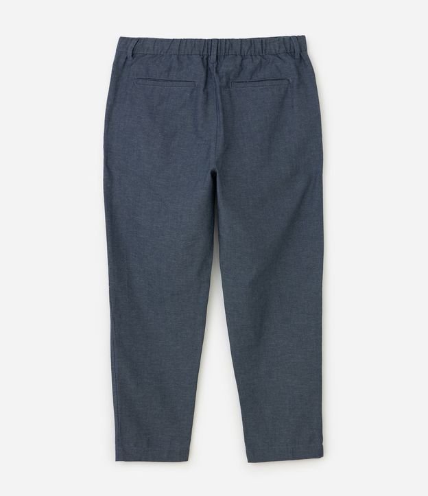 Pantalón Relaxed en Oxford de Algodón con Lazo en la Cintura 6