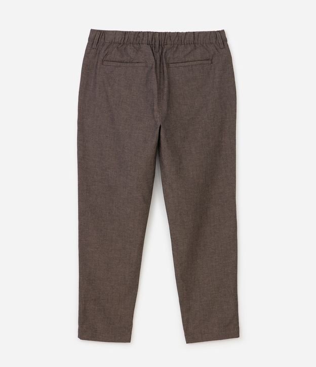Pantalón Relaxed en Oxford de Algodón con Lazo en la Cintura 6