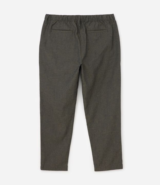 Pantalón Relaxed en Oxford de Algodón con Lazo en la Cintura 7