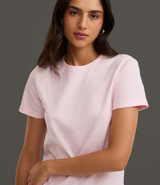 Remera en Media Malla con Manga Corta Doblada 4