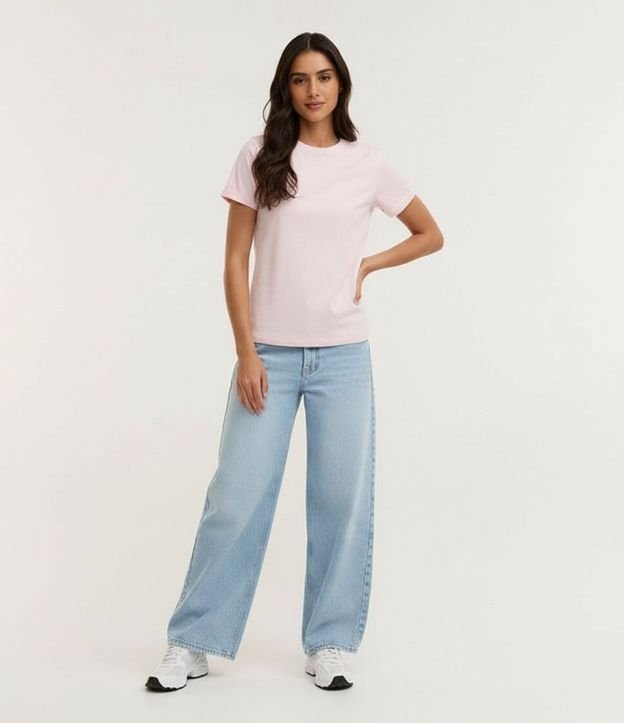 Remera en Media Malla con Manga Corta Doblada 5