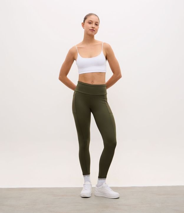 Pantalón Legging Deportivo en Poliamida con Cintura Texturizada 2