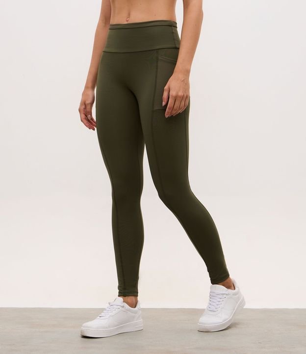 Pantalón Legging Deportivo en Poliamida con Cintura Texturizada 3