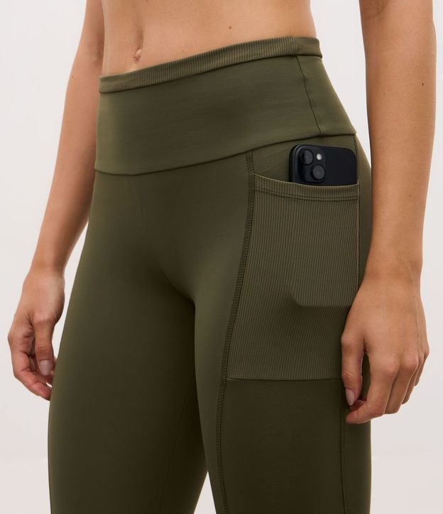Pantalón Legging Deportivo en Poliamida con Cintura Texturizada 4