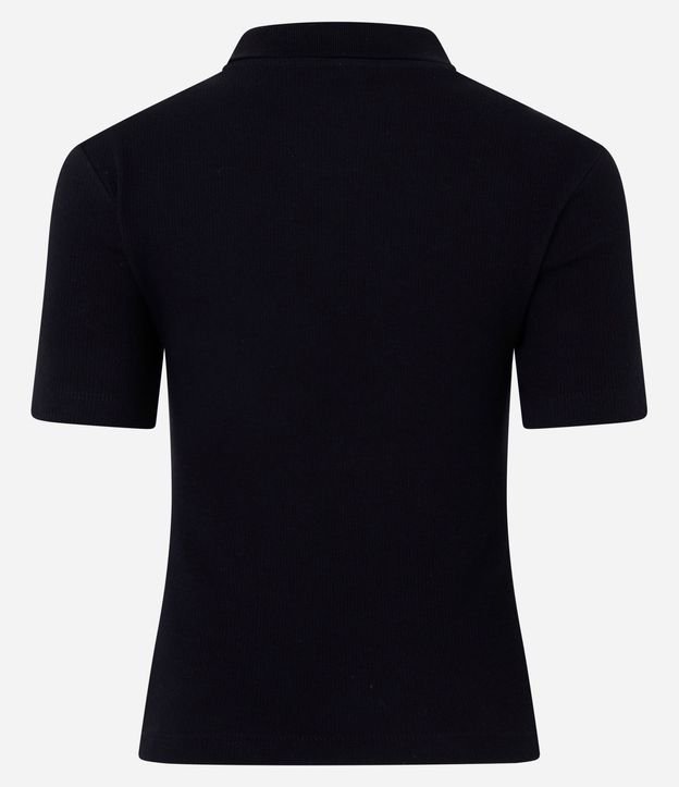 Blusa Polo en Rib con Manga Corta 7