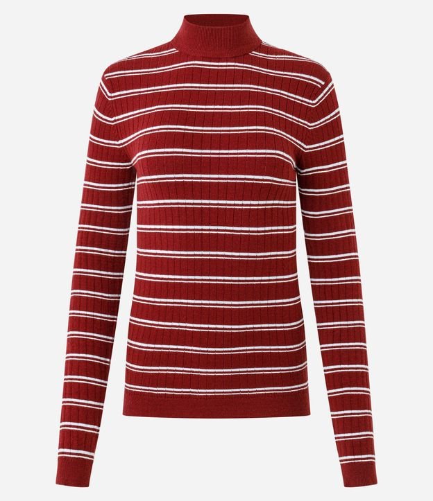 Blusa Regular en Punto con Estampa Rayada