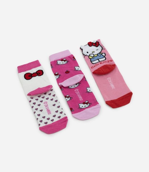 Kit 03 Medias Infantiles con Hello Kitty – Talle 19 a 34 2
