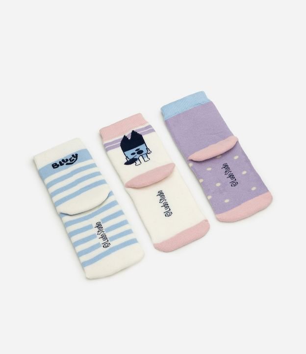 Kit 03 Pares Media Infantil con Estampado Bluey – Talle 19 a 34 3