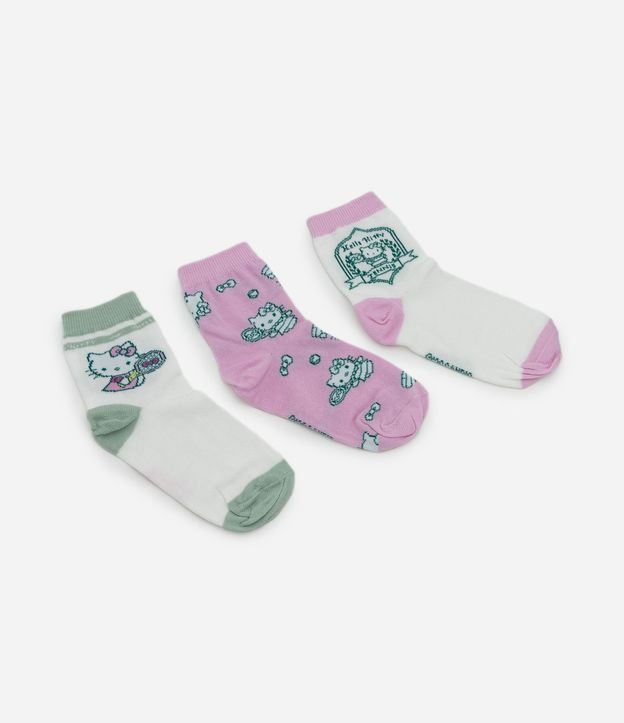 Kit Infantil 03 Medias con Estampa Hello Kitty – Talle 19/22 a 31/34