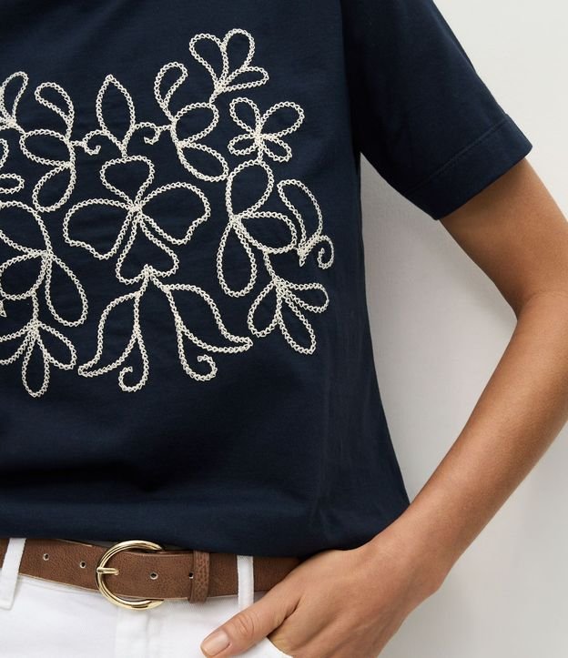 Remera en Algodón con Bordado Delantero 4