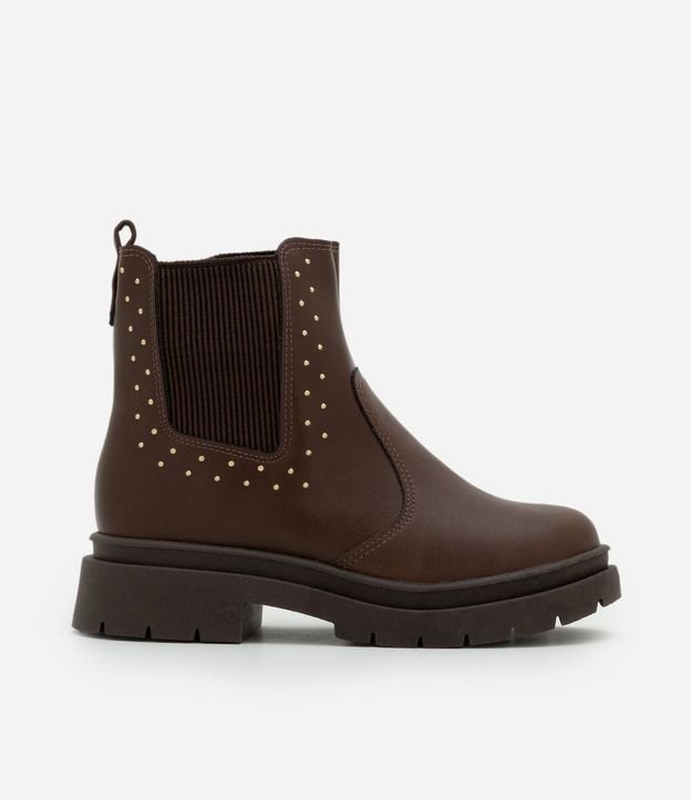 Bota Chelsea Infantil con Detalles Dorados – Talle 28 a 35