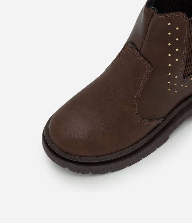 Bota Chelsea Infantil con Detalles Dorados – Talle 28 a 35 4