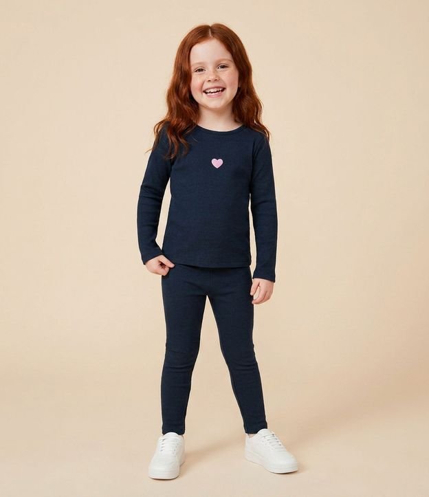 Blusa Infantil Slim con Estampa de Corazón – Talle 1 a 6 años