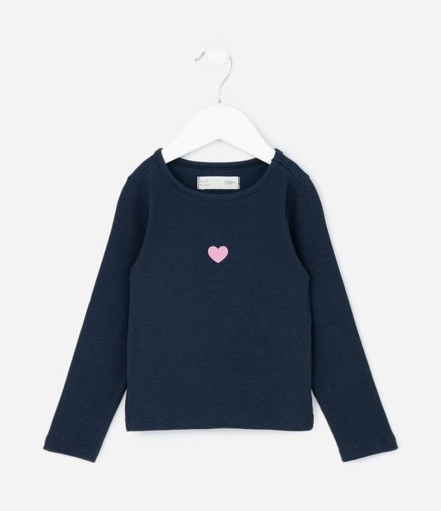 Blusa Infantil Slim con Estampa de Corazón – Talle 1 a 6 años 2