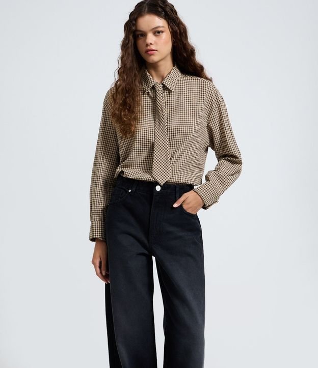 Pantalón Wide Leg en Jeans con Cintura Baja 2