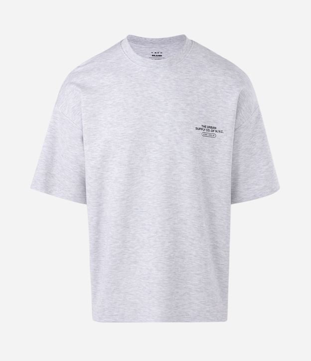 Remera Masculina MC Relaxed Melange con Lettering Embossed 5