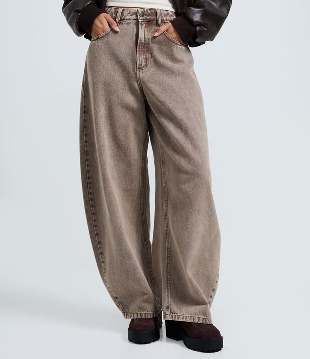 Pantalón Barrel en Jeans Cationizado con Cintura Alta 3