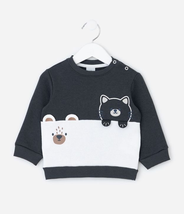 Conjunto Infantil Saco y Pantalón con Detalles Interactivos – Talle 0 a 18 Meses 2