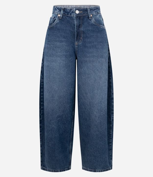 Pantalón Barrel en Jeans con Cintura Alta 6