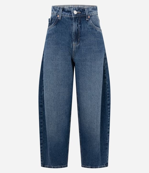 Pantalón Barrel en Jeans con Cintura Alta 7