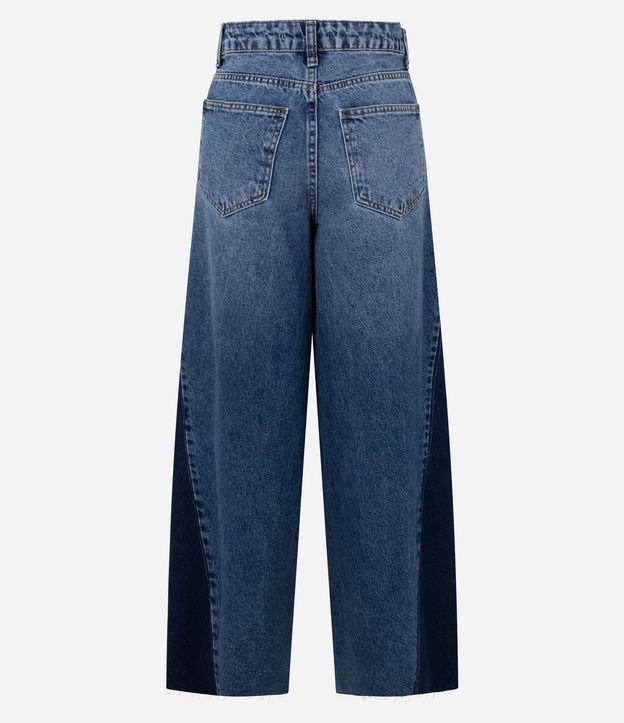 Pantalón Wide Leg en Jeans con Recorte Lateral y Cintura Mediana 6
