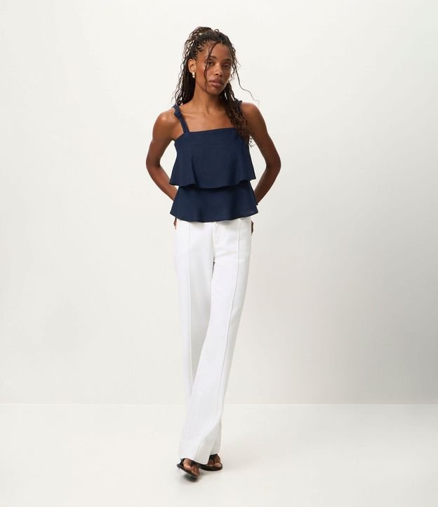 Blusa en Capas con Detalle de Nudo en el Bretel 2