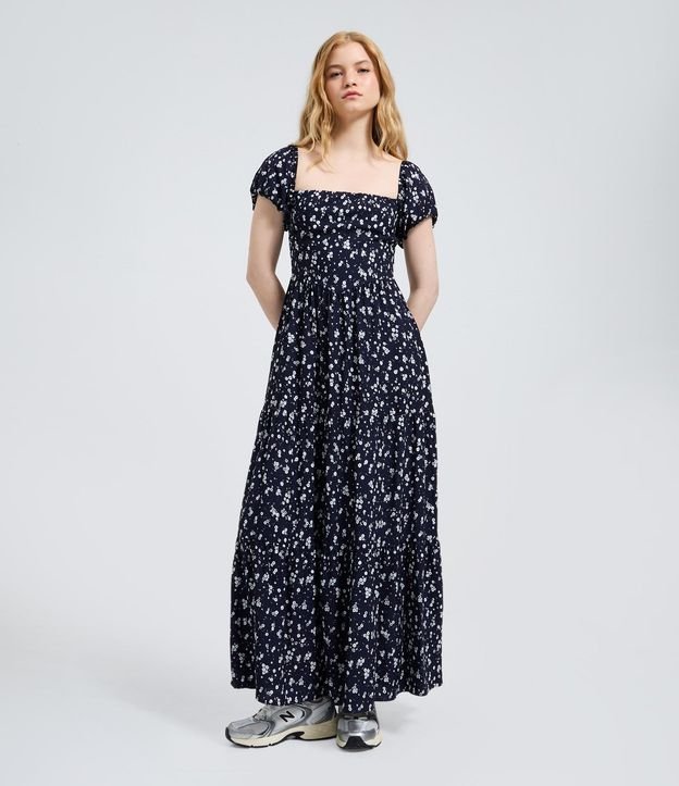 Vestido New Midi en Viscosa con Estampa Floral 1