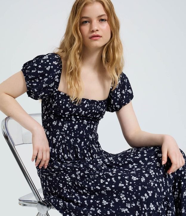 Vestido New Midi en Viscosa con Estampa Floral 4