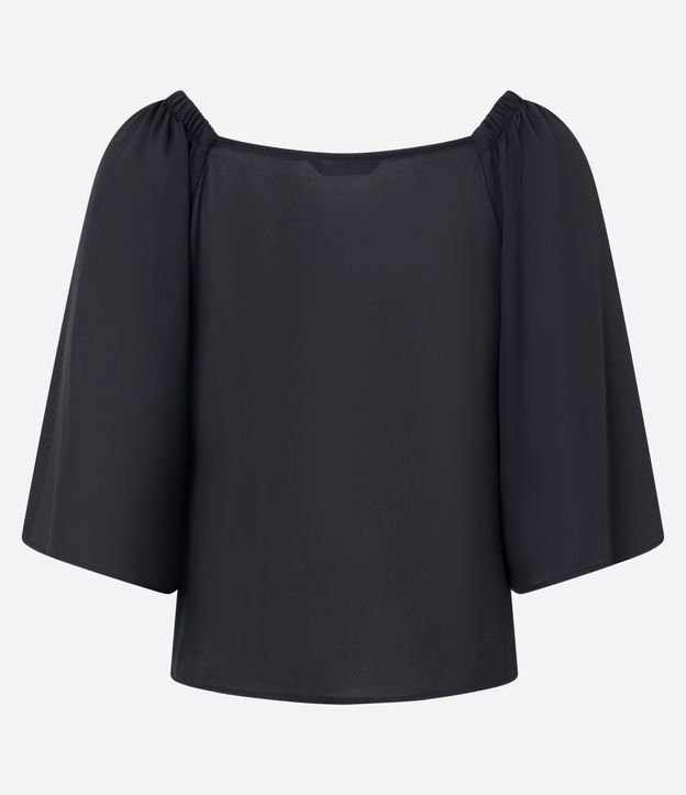 Blusa Manga Corta en Crepé con Lazo 6