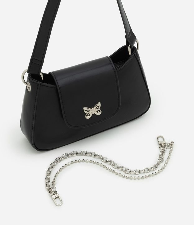 Cartera Infantil Compacta con Detalle de Mariposa y Cadenas – Talle U 7