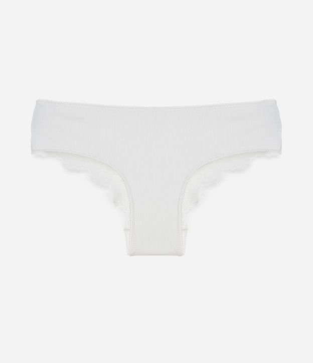 Bombacha Boyshort en Algodón Texturizado con Encaje Contrastante 5