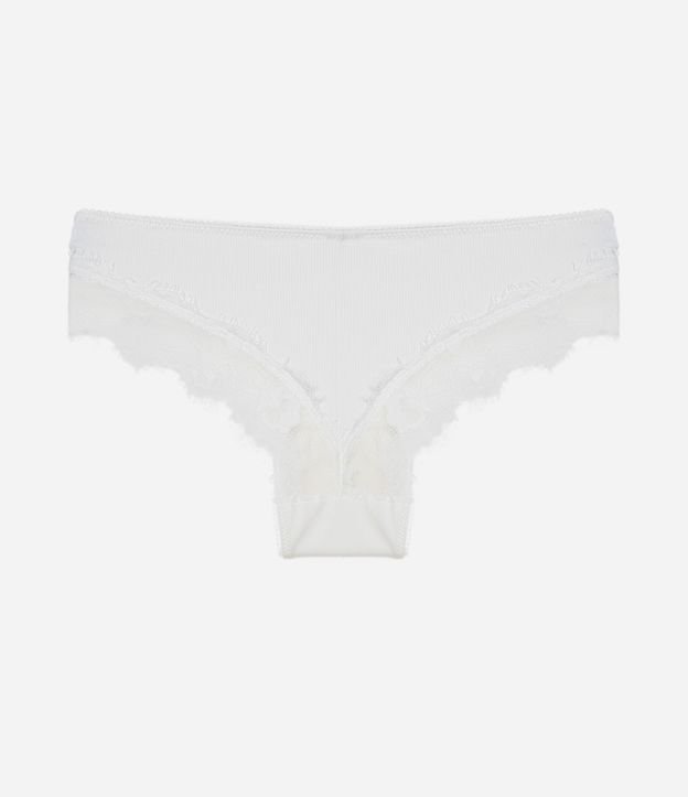 Bombacha Boyshort en Algodón Texturizado con Encaje Contrastante 6