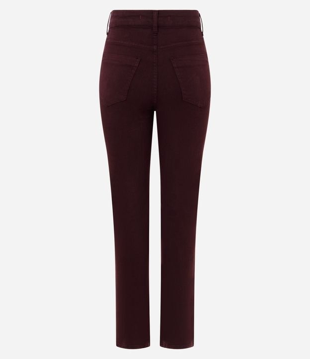 Pantalón Slim Cintura Mediana en Jeans con Elastano y Encaje 6