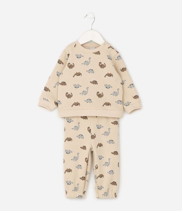Conjunto Infantil con Saco Dinosaurio y Pantalón Jogger – Talle RN a 18 Meses 3