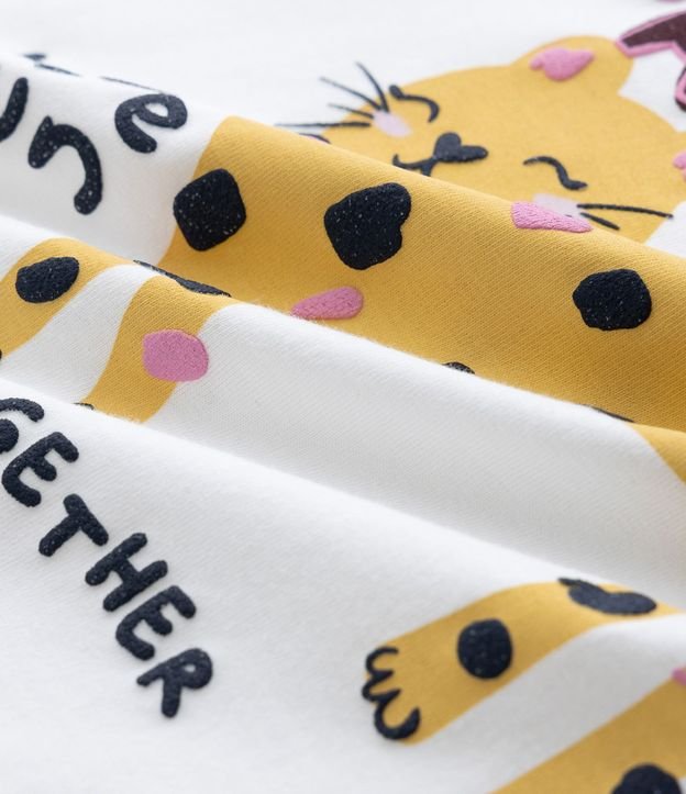 Blusa Infantil Relaxed con Estampa de Gatito – Talle 1 a 5/6 años 4