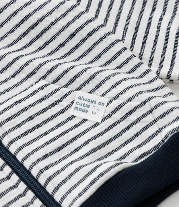 Campera Infantil Rayada con Capucha – Talle RN a 18 Meses 7