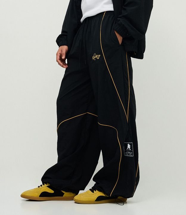 Pantalón Masculino Microfibra Ronaldinho con Piping Contrastante 2