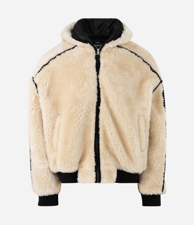 Campera Masculina Fleece con Detalles Contrastantes 5