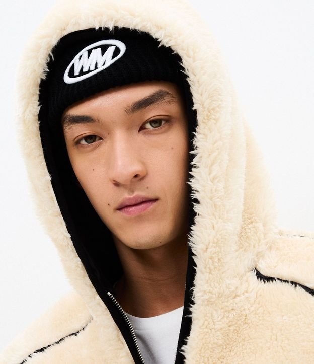 Campera Masculina Fleece con Detalles Contrastantes 2