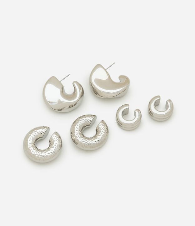 Kit 03 Argollas con Diferentes Texturas Metalizadas 1