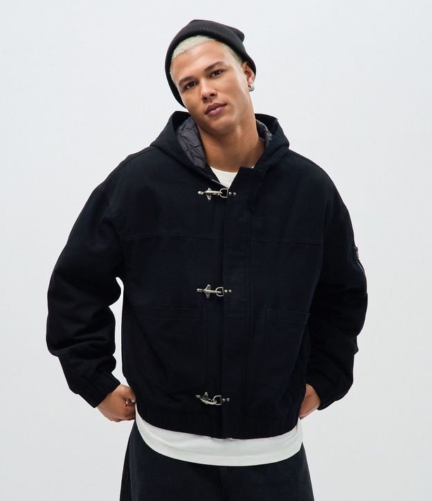 Campera Pesada en Sarga Lisa con Trava de Metal 3