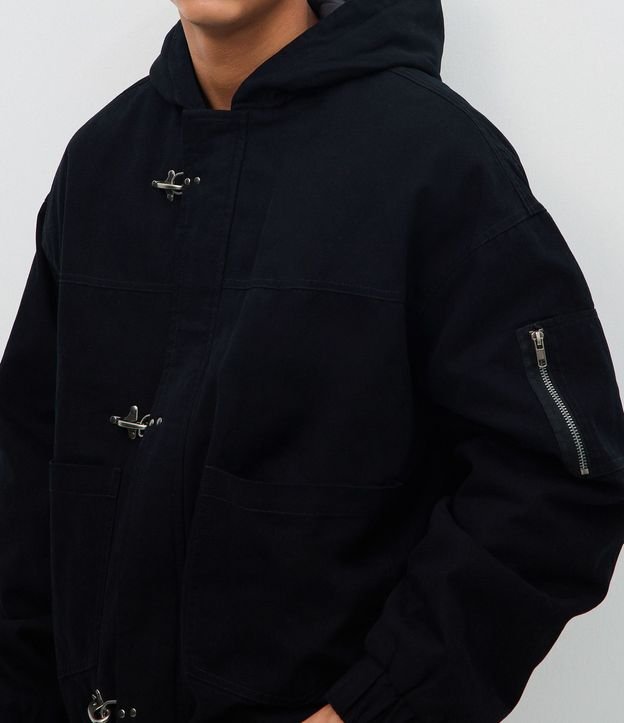 Campera Pesada en Sarga Lisa con Trava de Metal 5