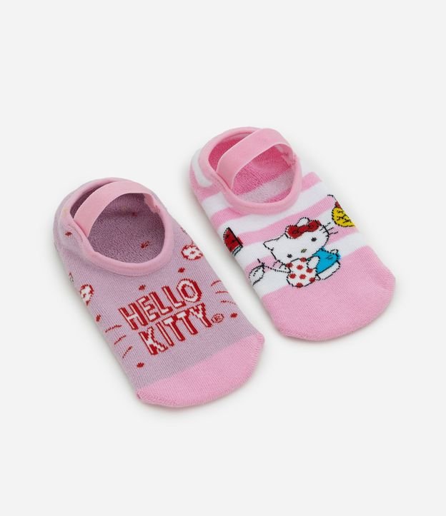 Kit 02 Medias Ballet Infantiles con Estampado Hello Kitty – Talle 19/22 a 31/34