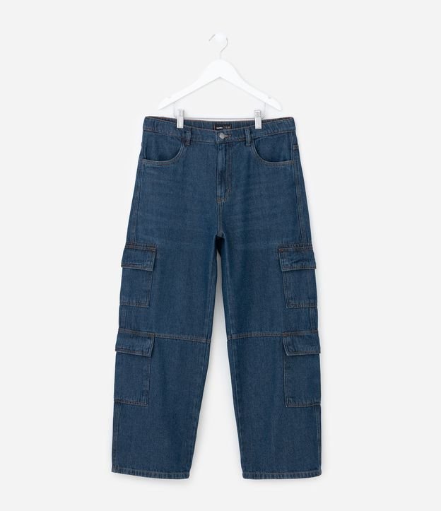 Pantalón Infantil Skater en Jeans con Multibolsillos – Talle 7 a 14 años 2