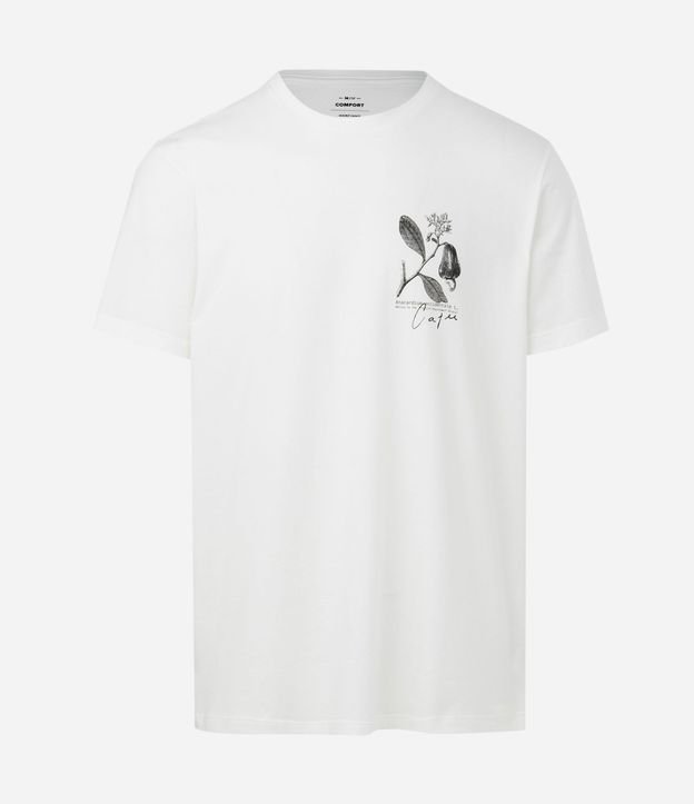 Remera Manga Corta con Estampado de Follaje 4