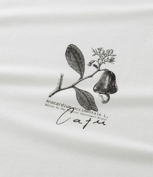 Remera Manga Corta con Estampado de Follaje 7